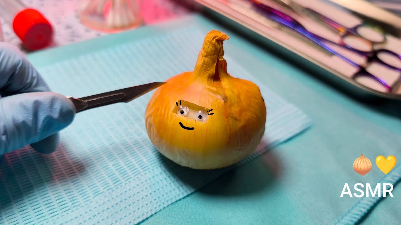 ASMR Onion Skin Cancer Surgery 🧅 Biopsy, Deep Cutting & Suture (Realistic Medical Roleplay)