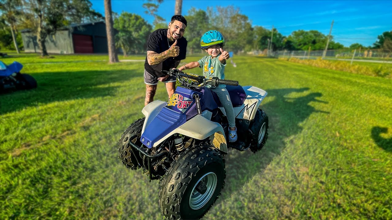 Teaching My 4Yr Old Daughter How To Ride A Quad! | Braap Vlogs