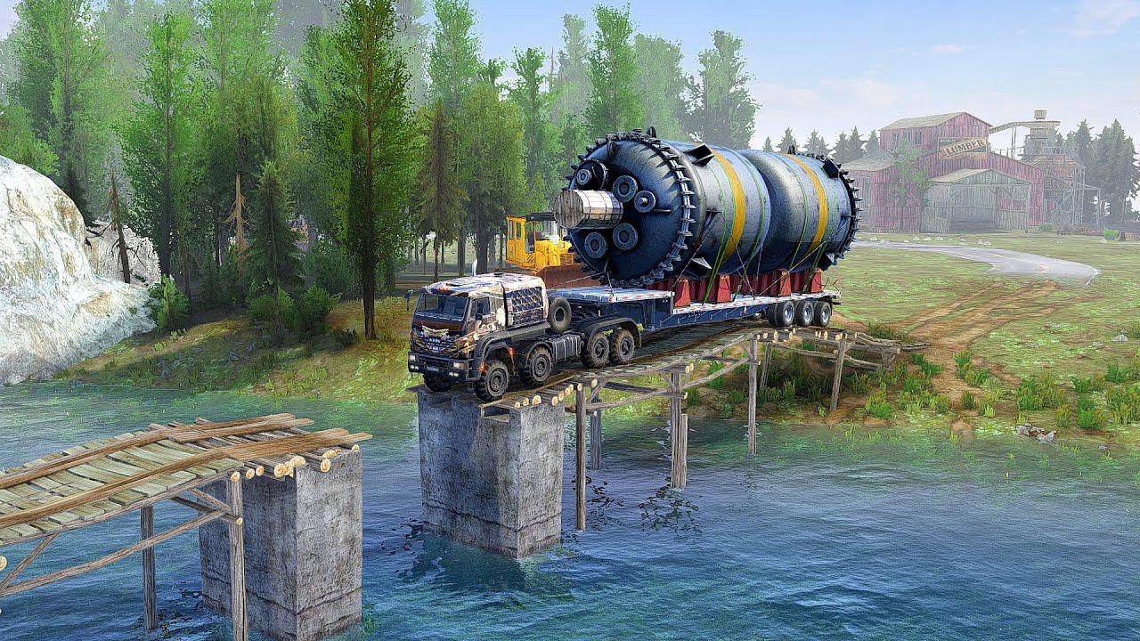 Можно ли ДЕЙСТВИТЕЛЬНО пересечь ОБРУШЕННЫЙ мост и выжить? Spintires Mudrunner 2018