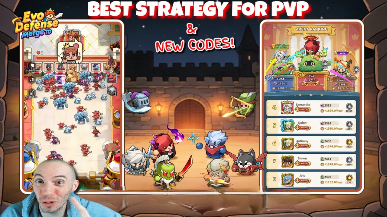 Лучшая стратегия для PVP и новые коды Evo Defense Merge TD