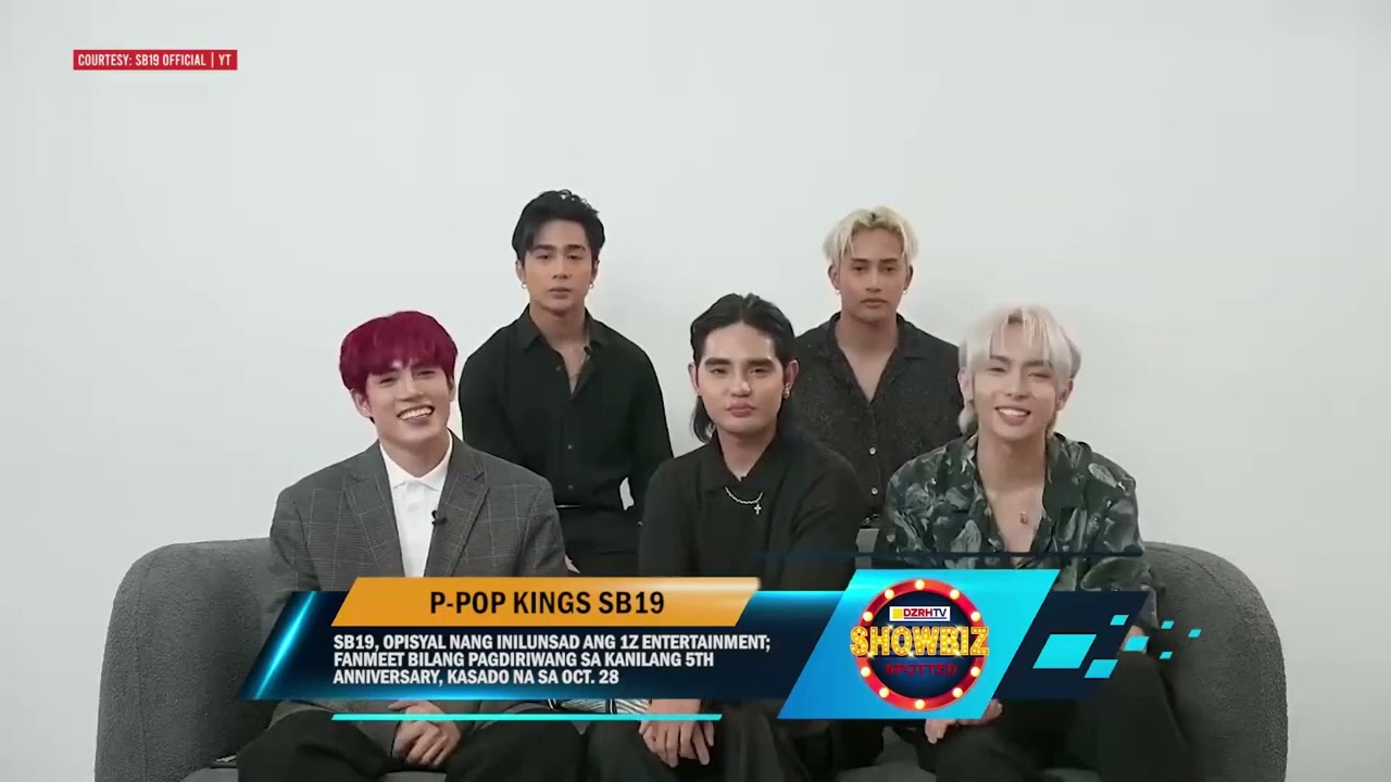 SB19's official announcement details were featured on DZRHTV Showbiz Spotted!
