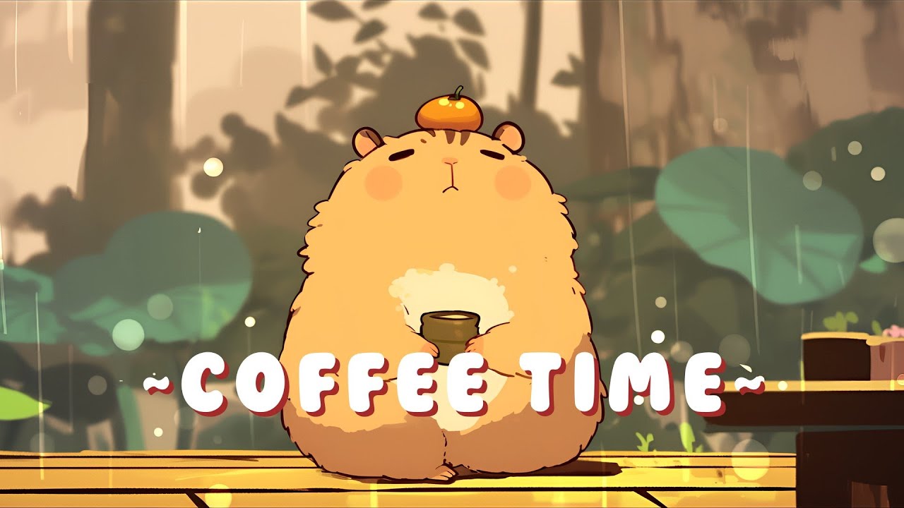 [1 Hour] Capybara Music Corner | Calm Music for Focus & Study 🦫 🎧 ✨ | Sleep Aid