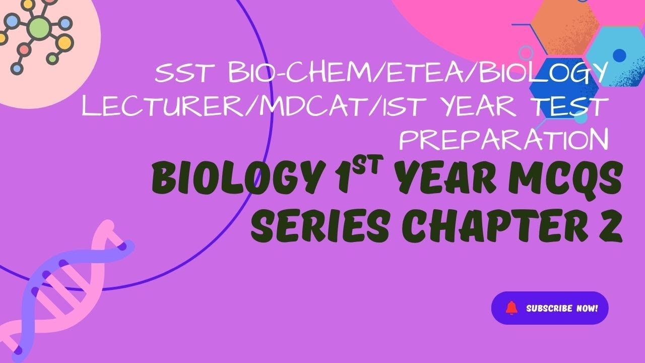 1st Year Biology Unit 2 Biological Molecules/SST/MDCAT/Lecturer Preparation #biology #science #sst