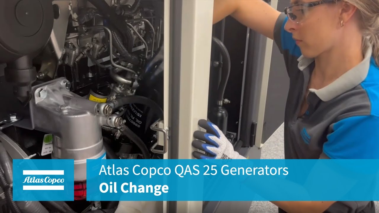 How to Change the Oil in Your Generator (Atlas Copco QAS 25 Generators)