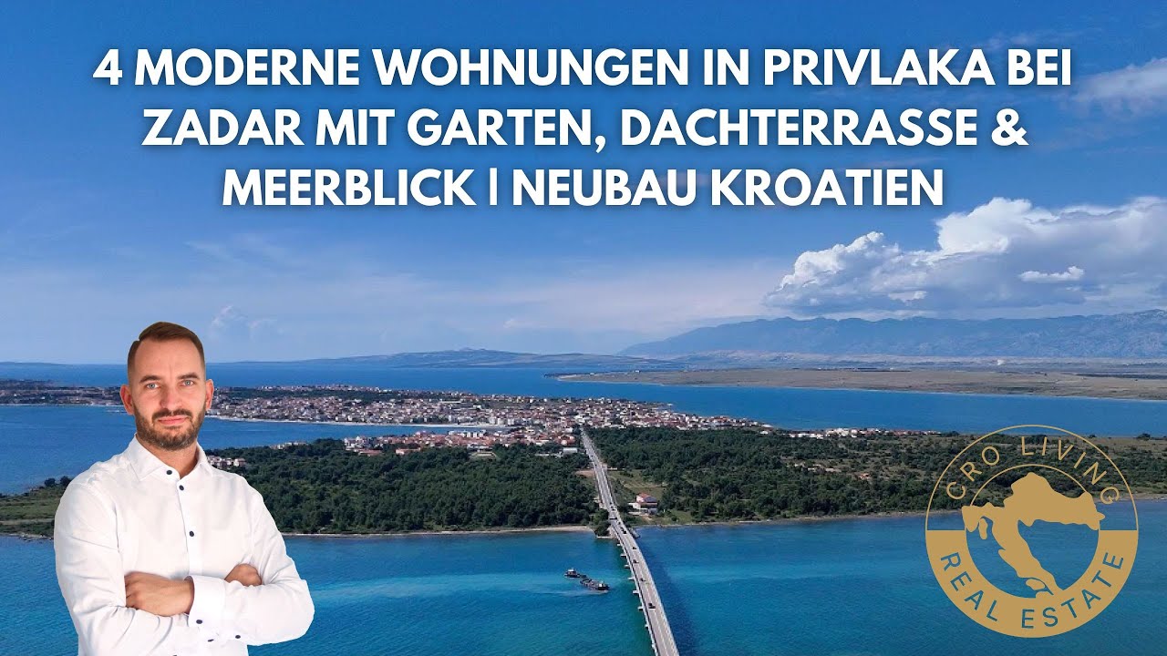 4 moderne Wohnungen in Privlaka bei Zadar mit Garten, Dachterrasse & Meerblick | Neubau Kroatien