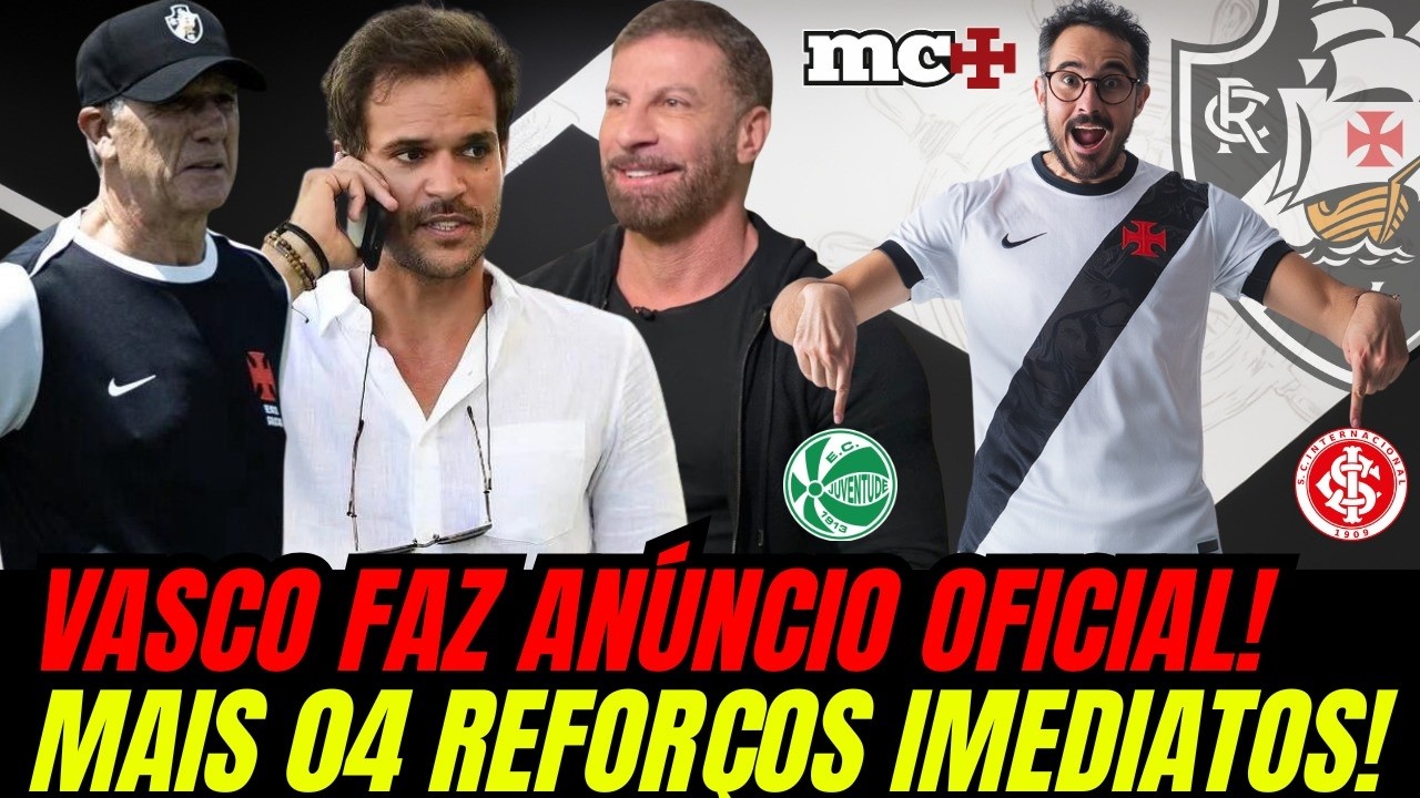 URGENTE! VASCO FAZ ANÚNCIO OFICIAL E RENATO QUER MAIS 4 REFORÇOS NESSA JANELA!