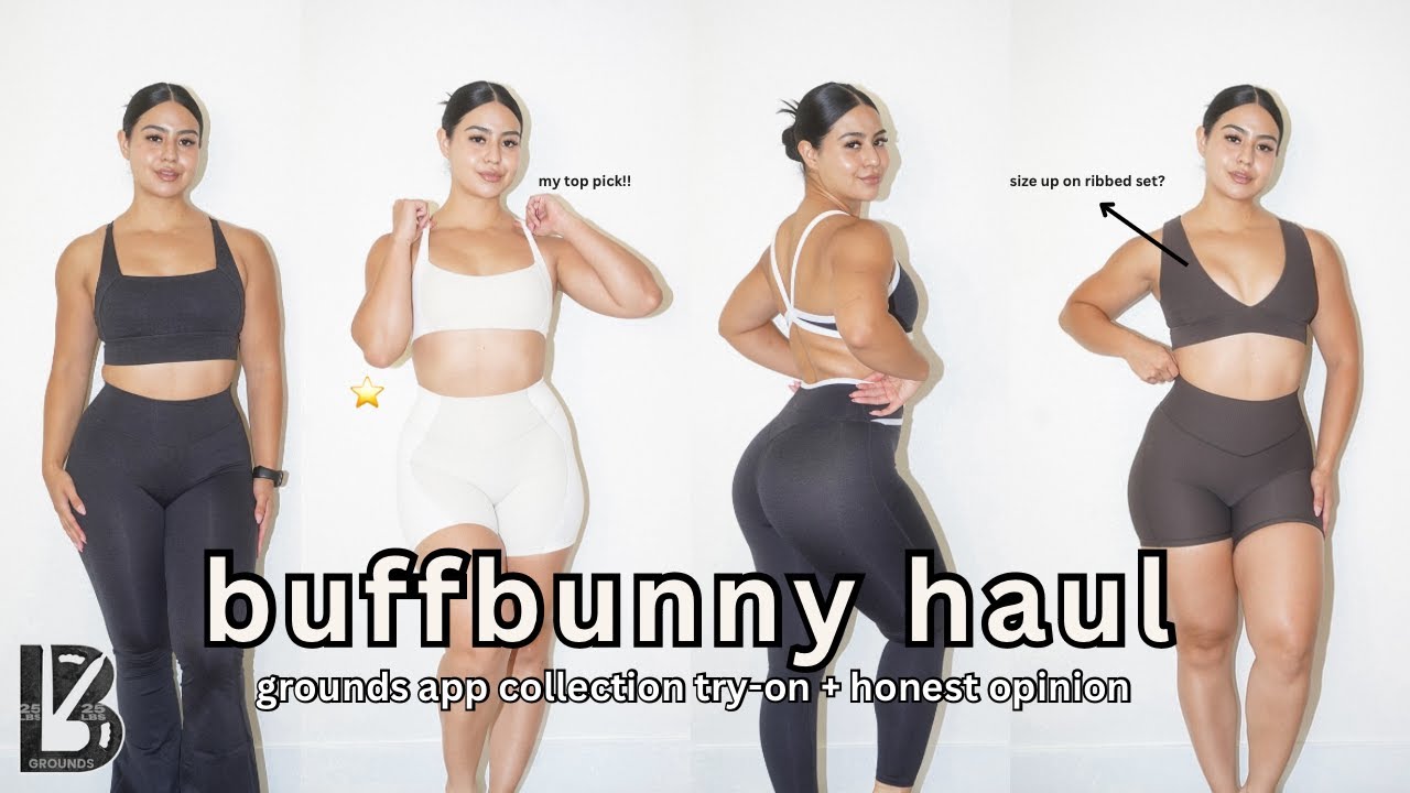 buffbunny x grounds app collection | try-on haul + honest review | size small | squat proof test