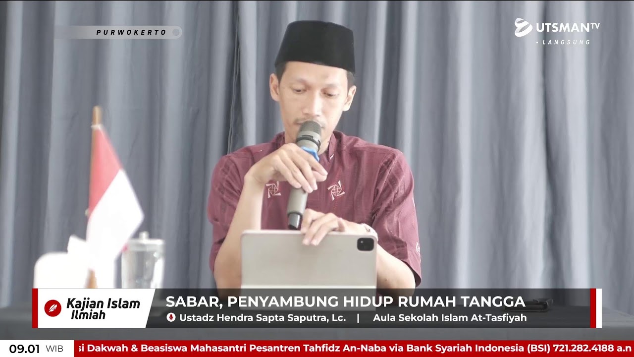 LIVE Sabar, Penyambung Hidup Rumah Tangga - Ustadz Hendra Sapta Saputra, Lc.