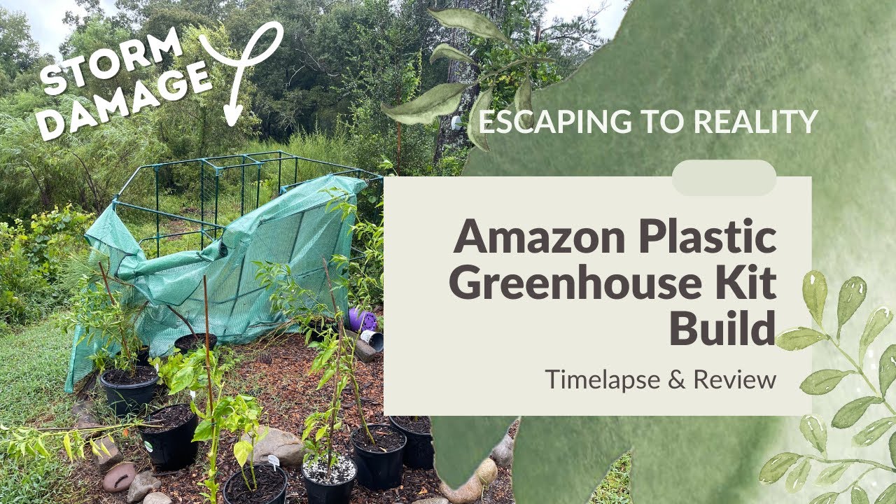 Amazon Plastic Greenhouse Kit Build Timelapse