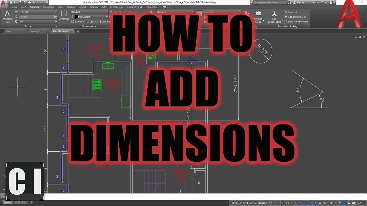 AutoCAD: как добавлять размеры! — 2-минутный вторник