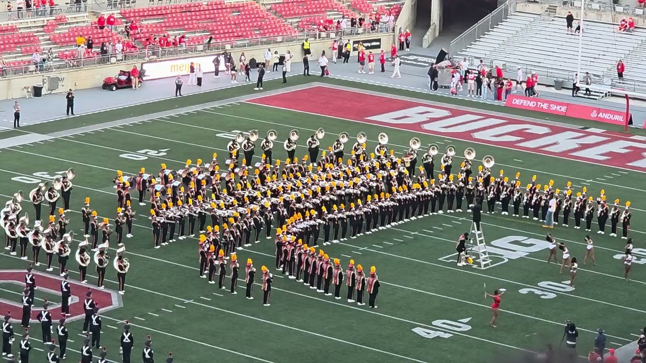 Ohio State and Grambling bands after the game.