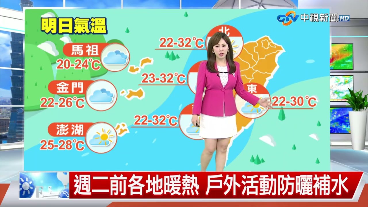 【采沂氣象報報】南部高溫飆破36度 週三鋒面過境北東轉雨│中視新聞 20260412