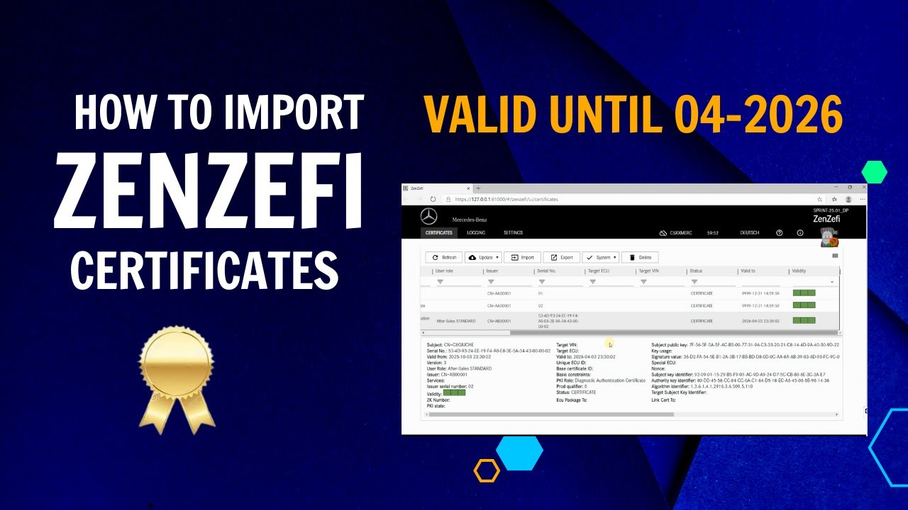 How to activate Zenzefi Certificates (Valid Until 04-2026)