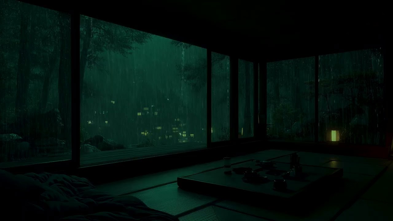 Rainy Night in a Peaceful Garden 🌙| Deep Sleep Rain Sounds for Insomnia and Anxiety Relief 🌧️