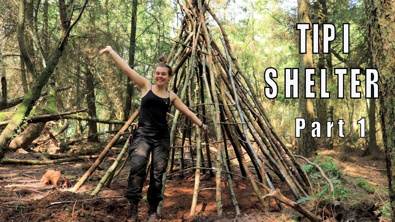 Bushcraft Tipi Shelter Build | Woods Camp - EP 1