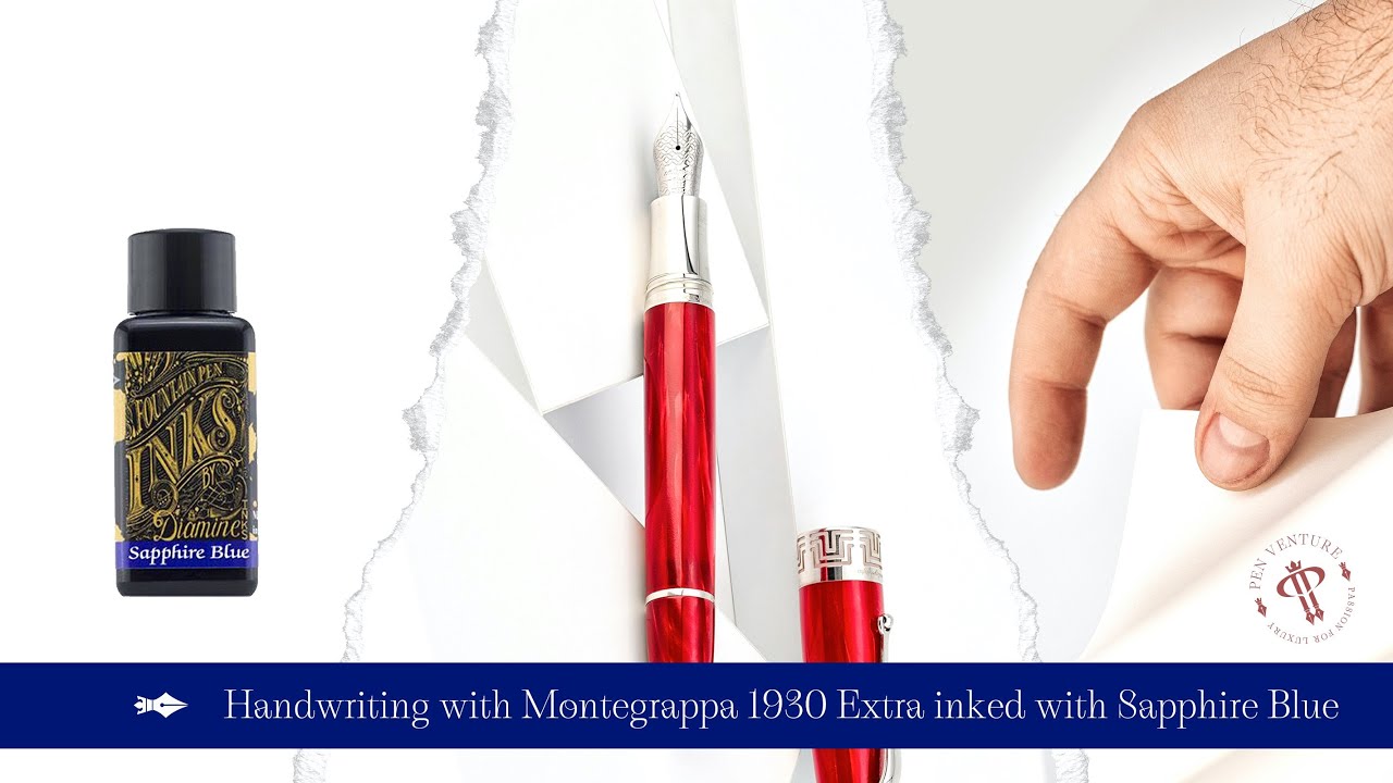 Handwriting with Montegrappa 1930 Extra inked with Sapphire Blue