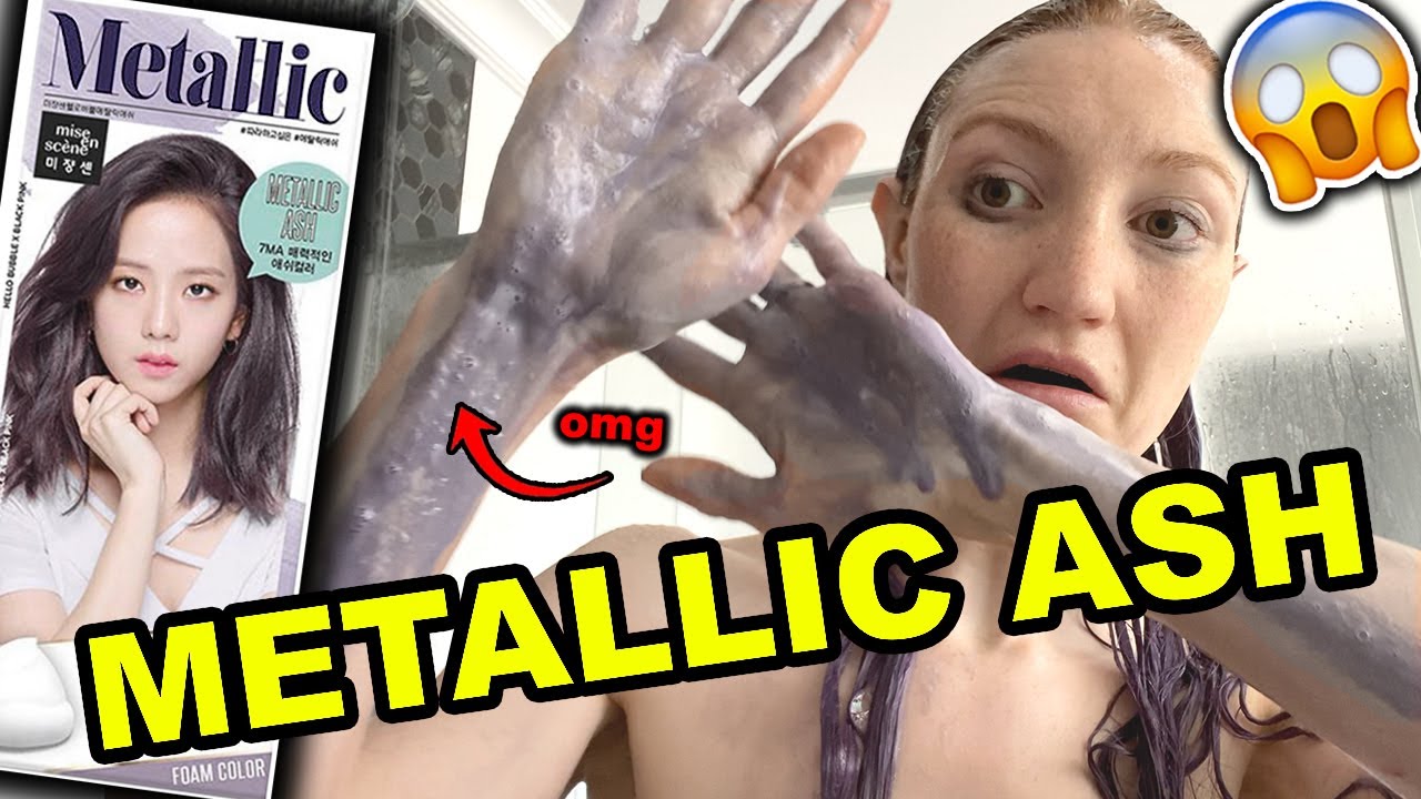 DYING MY HAIR METALLIC ASH!!! EXTREME HAIR MAKEOVER USING HELLO BUBBLE FROM YESSTYLE