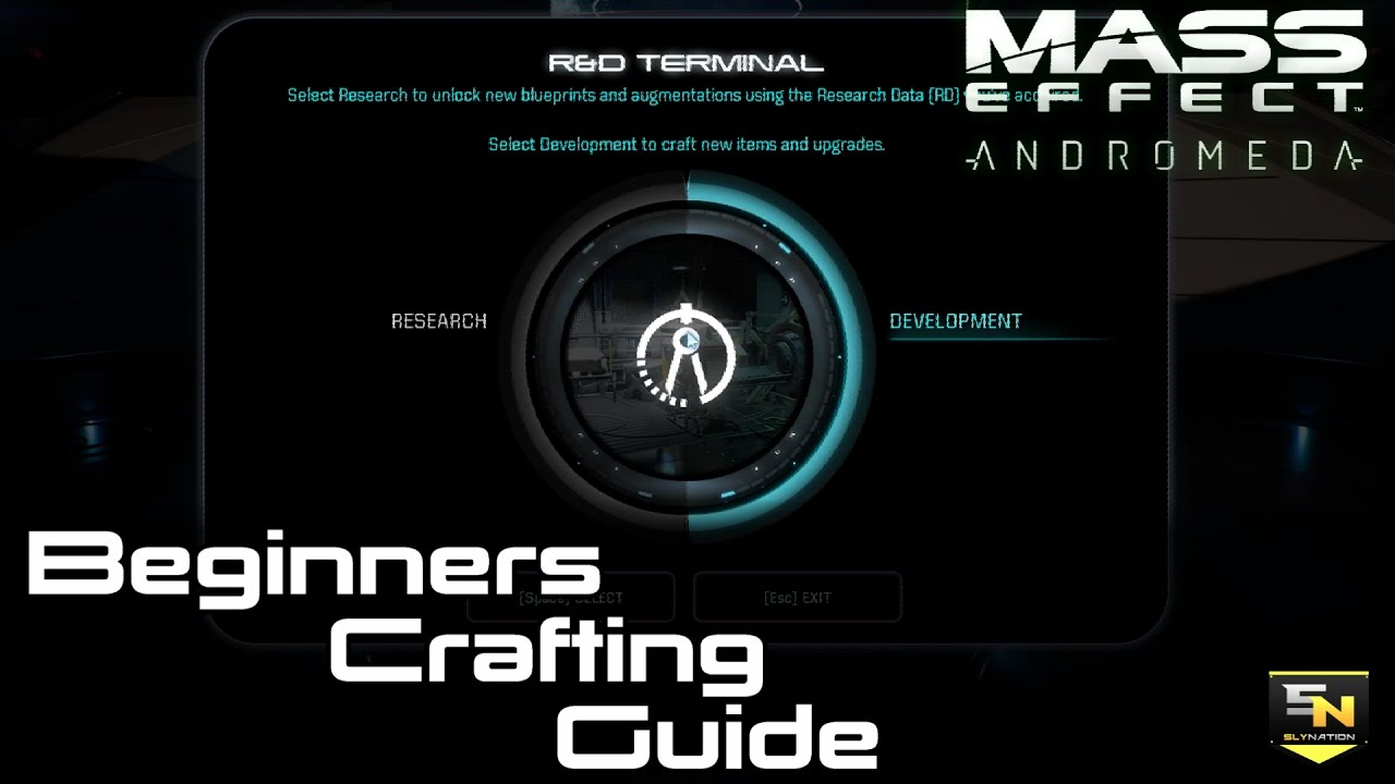 Mass Effect Andromeda | Crafting Guide for Beginners (R&D, Mods, Augments, Blueprints & More)