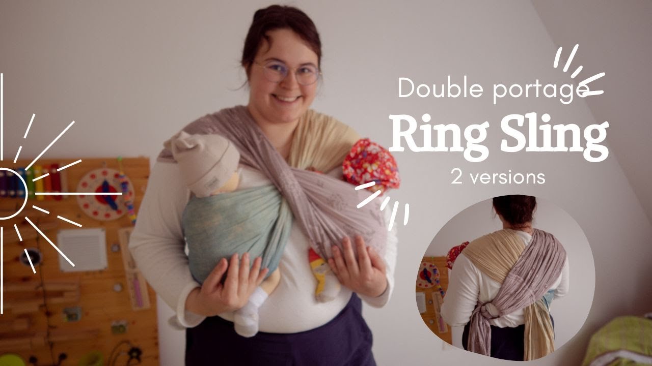 2️⃣ options de portage avec 2️⃣ rings slings pour 2️⃣ enfants [tandem]