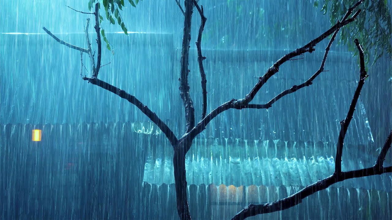 Fall Asleep to the Pounding Rain &Distant Thunder on the Rustic Metal Roof in Gloomy Forest at Night