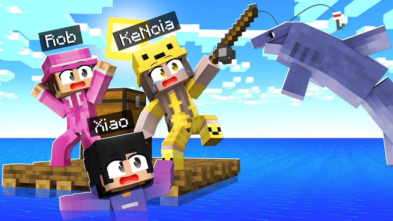 PORTO I MIEI AMICI su una ZATTERA SPERDUTA! - Minecraft Raft