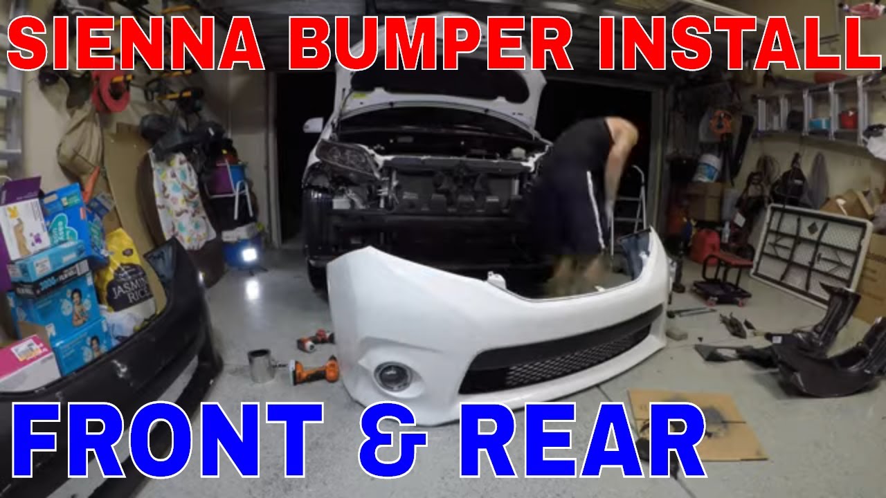 КАК СНЯТЬ И ЗАМЕНИТЬ ПЕРЕДНИЙ И ЗАДНИЙ БАМПЕР TOYOTA SIENNA SE | 2011–2020 | Замена подкрылка