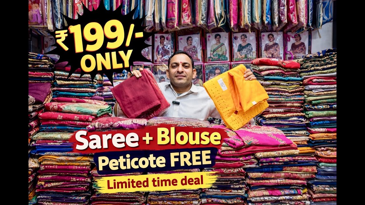 सूरत मार्केट के सबसे फेमस दुकान Babu Bhai सुरत वाले | Surat Saree Wholesale Market New Video #saree