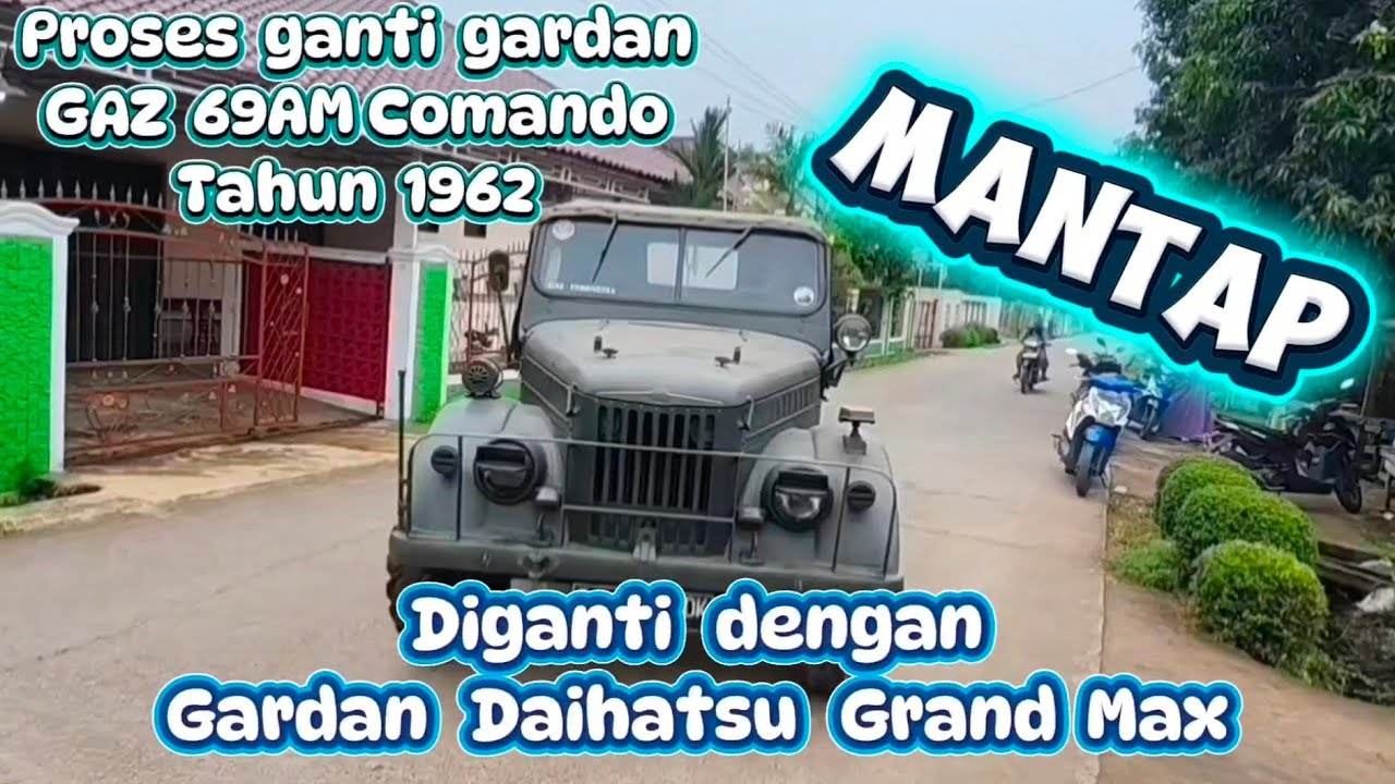 Proses ganti gardan GAZ 69AM Comando th 1962 dengan gardan Daihatsu Grand Max. 