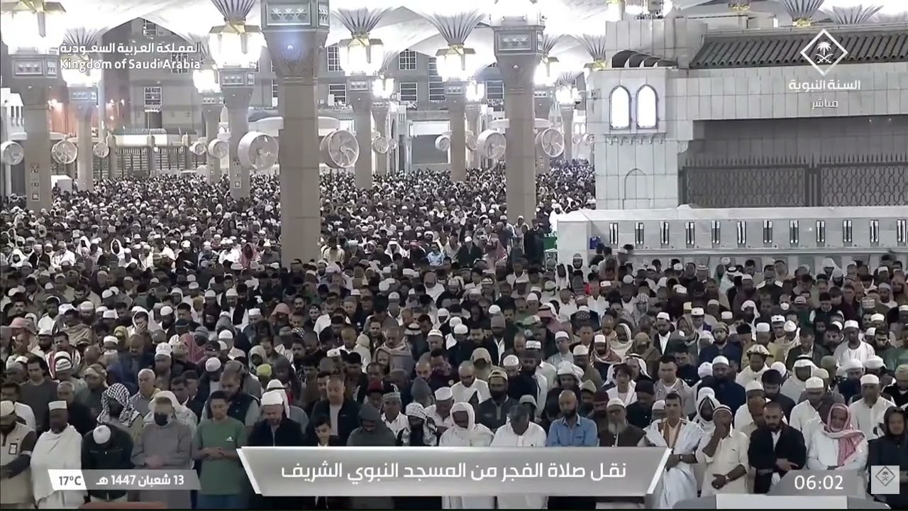 صلاة الفجر ١٣ شعبان ١٤٤٧هـ لفضيلة الشيخ د.#عبدالله_القرافي من #المسجد_النبوي 