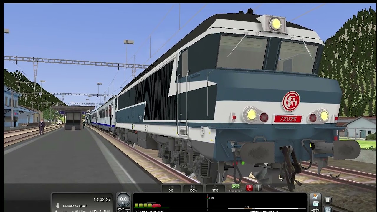 Train Simulator 2022 : de Airolo à Bellinzona en CC72000