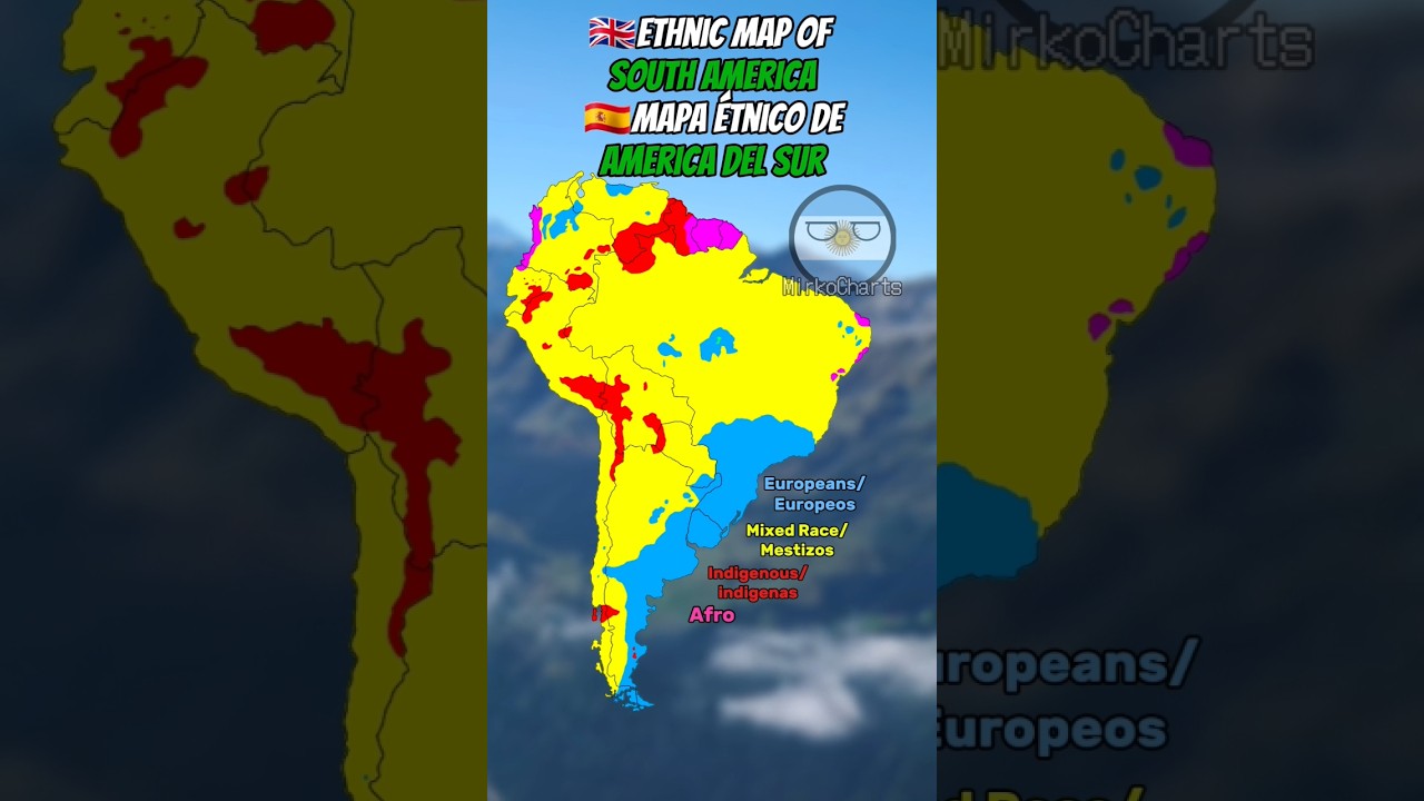 South America ethnic map #map #geography #america #history #mapping #europe #argentina #brasil #fyp