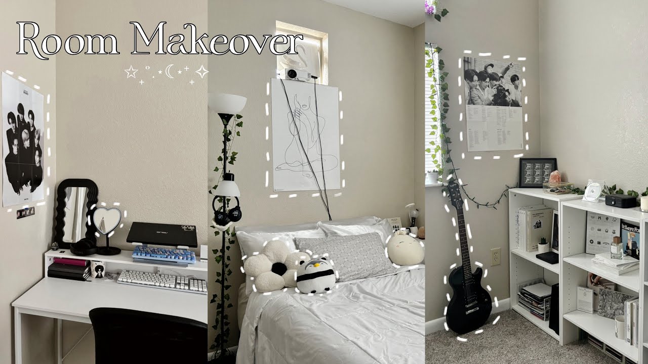 Room Makeover🐚: declutterring, reorganizing, closet clean out