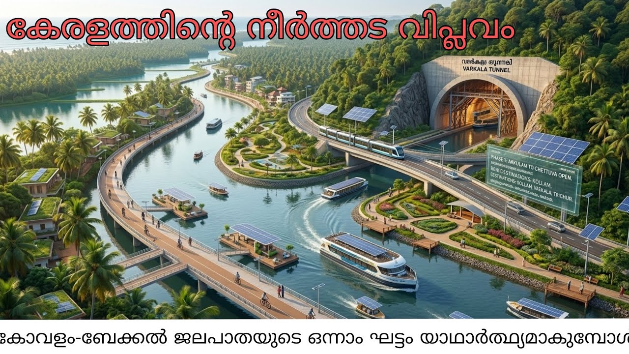 Phase 1 of the ambitious Kovalam Bekal West Coast Canal Kerala's inland waterway and tourism