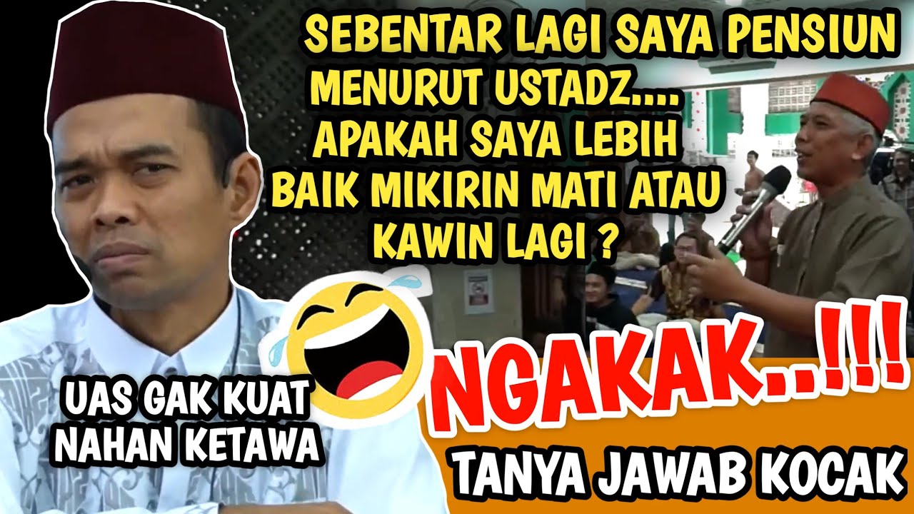 Full Ngakak..!!! UAS sampai tak kuat menahan ketawa mendengar pertanyaan dari jamaah yang satu ini