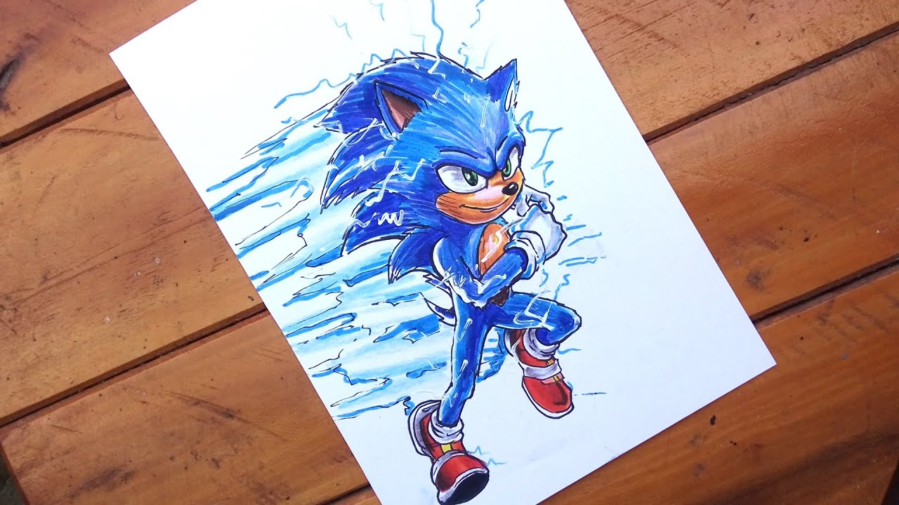 COMO DESENHAR O SONIC O  FILME 💯🔥