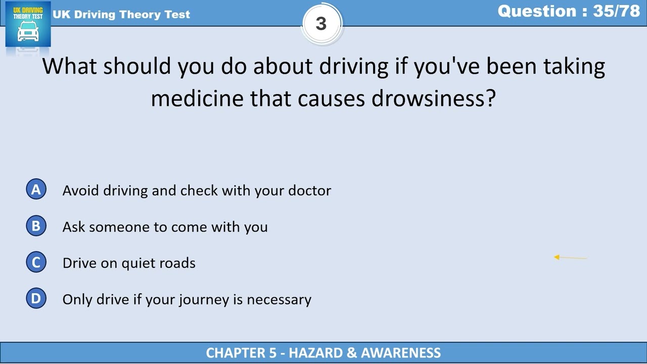 Driving on Medication That Causes Drowsiness | UK Driving Theory Test