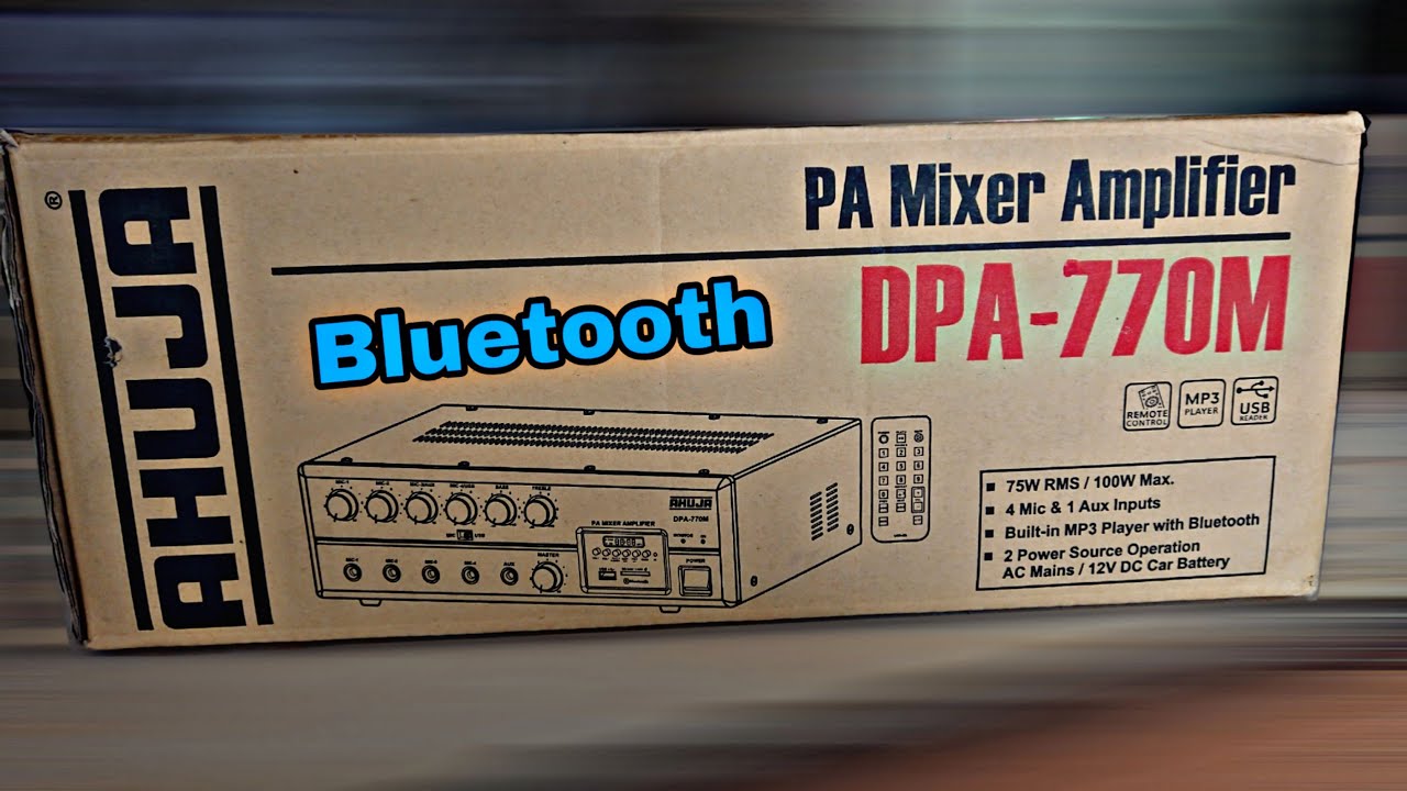 AHUJA DPA-770M PA MIXER AMPLIFIER UNBOXING & REVIEW
