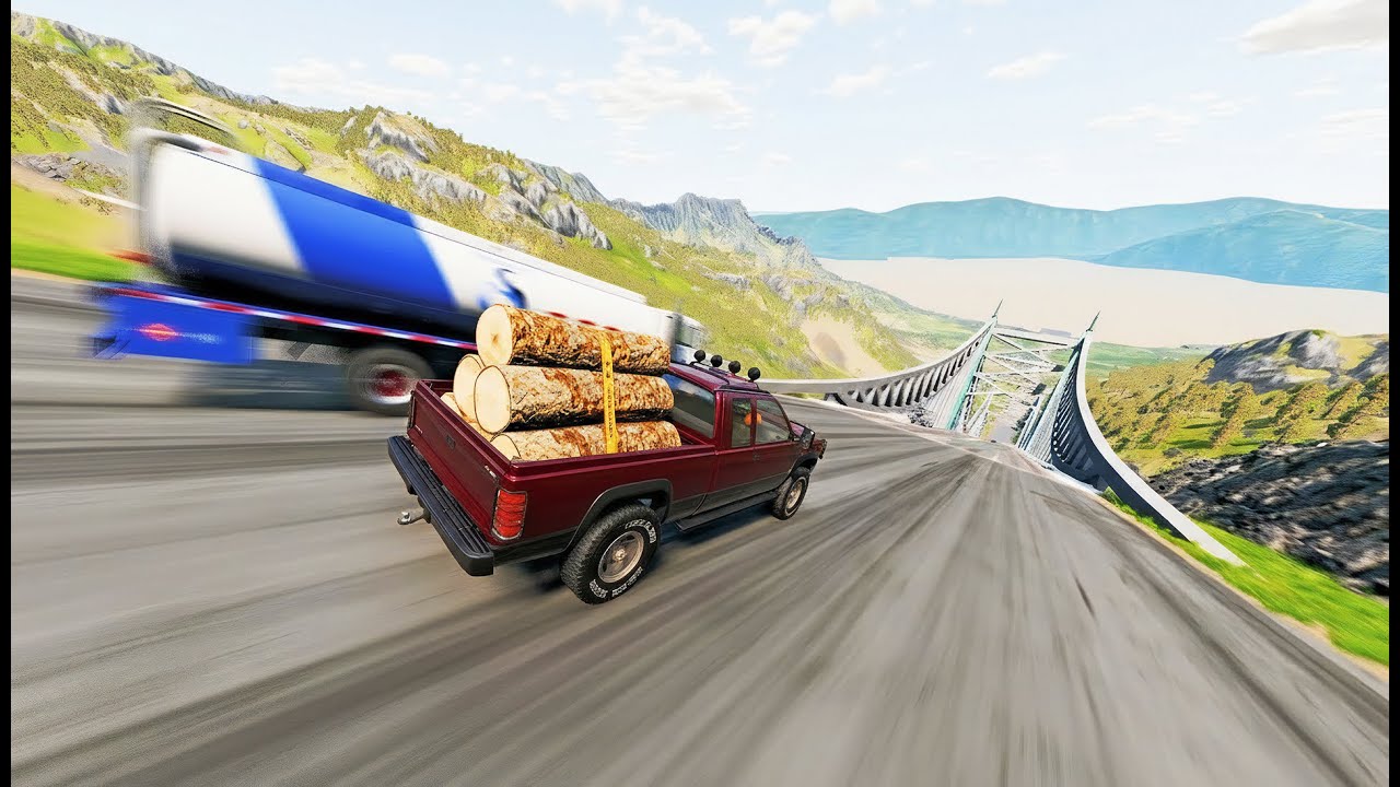 Full Throttle INSANE Long Downhill lane ! | BeamNG.drive Epic Crashes & Speed Test #15