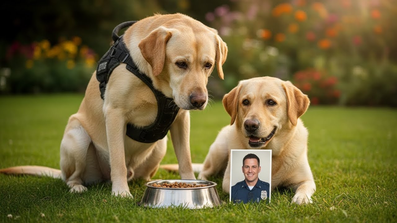 This abandoned police dog wouldn't eat – until my rescued Labrador showed him the photo