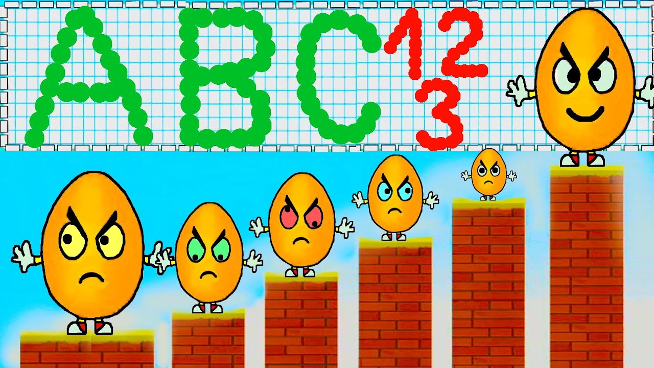 AaBbCc+12345678910  Draw to Smash Funny Eggs in 4K!