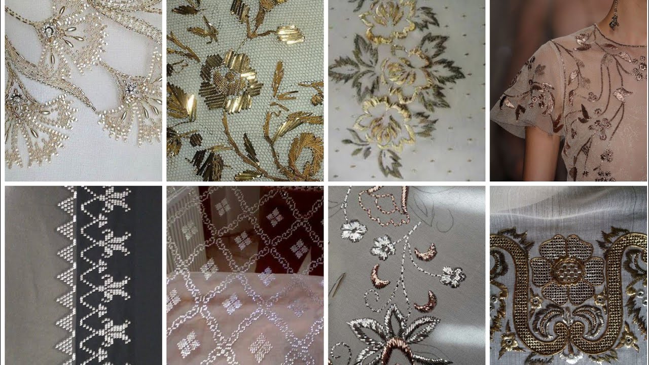 Latest new Mukesh hand embroidered pattern design beautiful new design ideas,