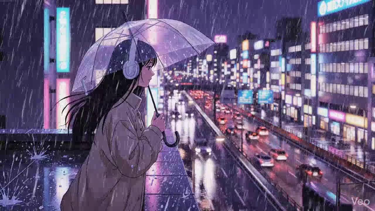 Urban Rain 🌧️ Japanese Neon City Lofi Study Beats
