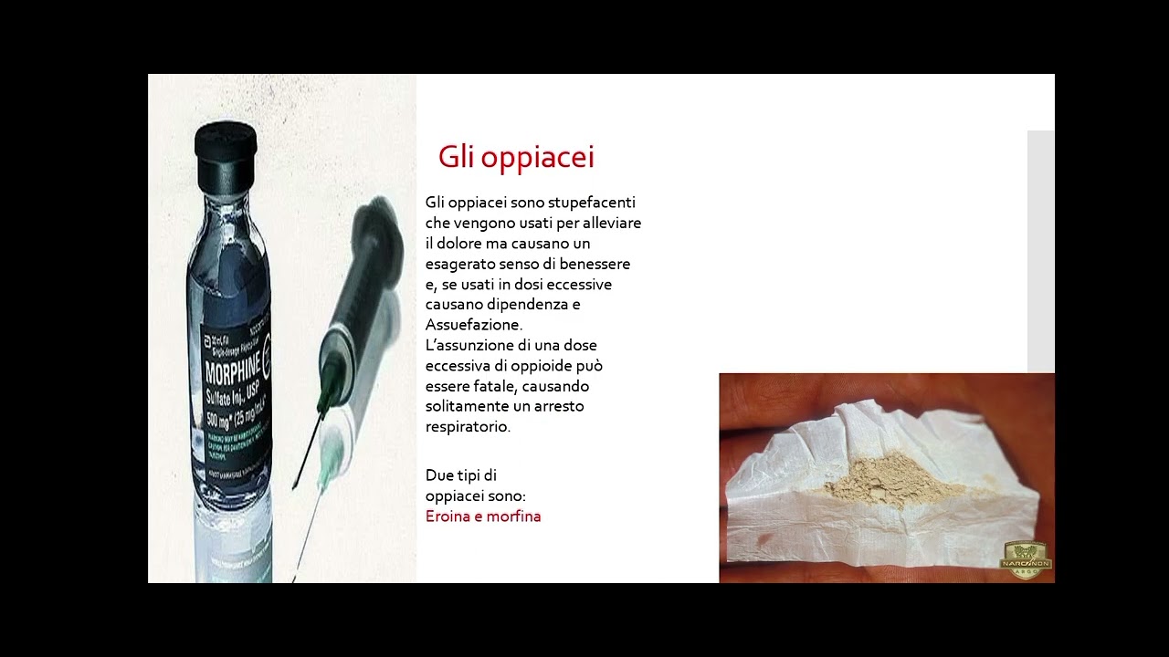 PowerPoint le sostanze stupefacenti o le droghe