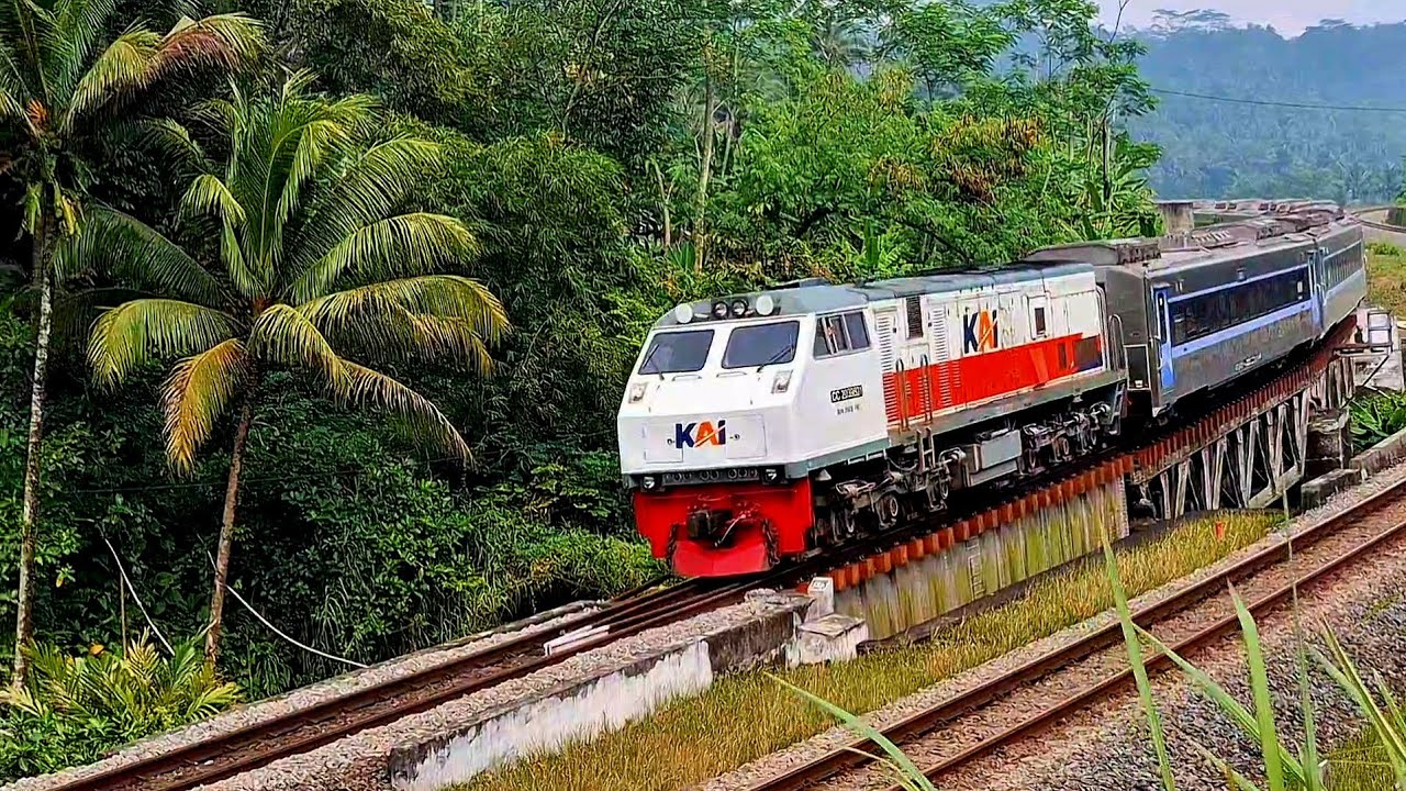 Railfan Train Hunting – Long Trains Passing Rural Indonesia