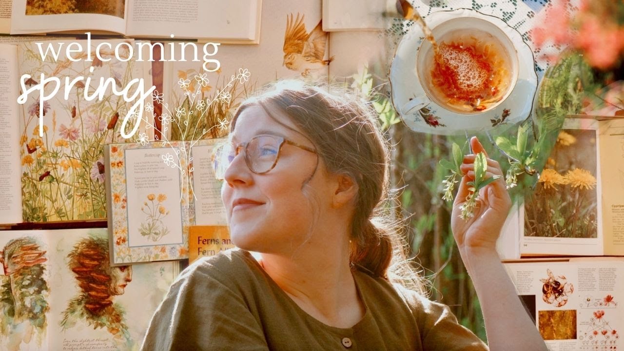 Welcoming Spring🌷🧚‍♂️✨ cottagecore inspired home decor, tea in the garden & sketchbook painting