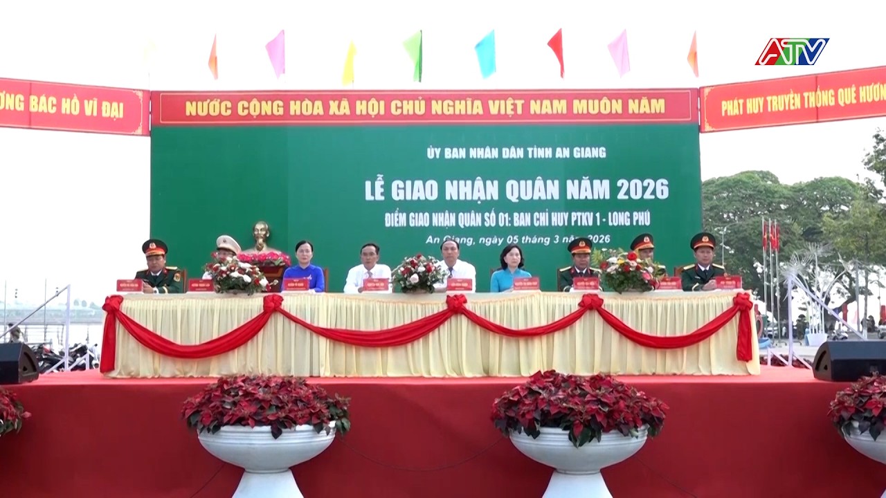 Lễ giao nhận quân năm 2026 tại Ban Chỉ huy phòng thủ khu vực 1 | Truyền hình An Giang 2
