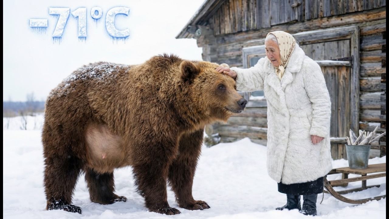 She Raised a Frozen Bear Cub… Years Later It Returned to Her Door at -71°C — And It Wasn’t Alone 🐻❄️