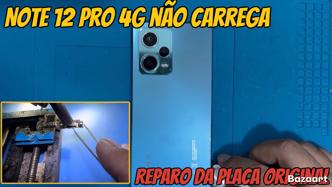 Xiaomi Note 12 Pro 4G não carrega | Como abri e reparar o conecto original da placa de carga 
