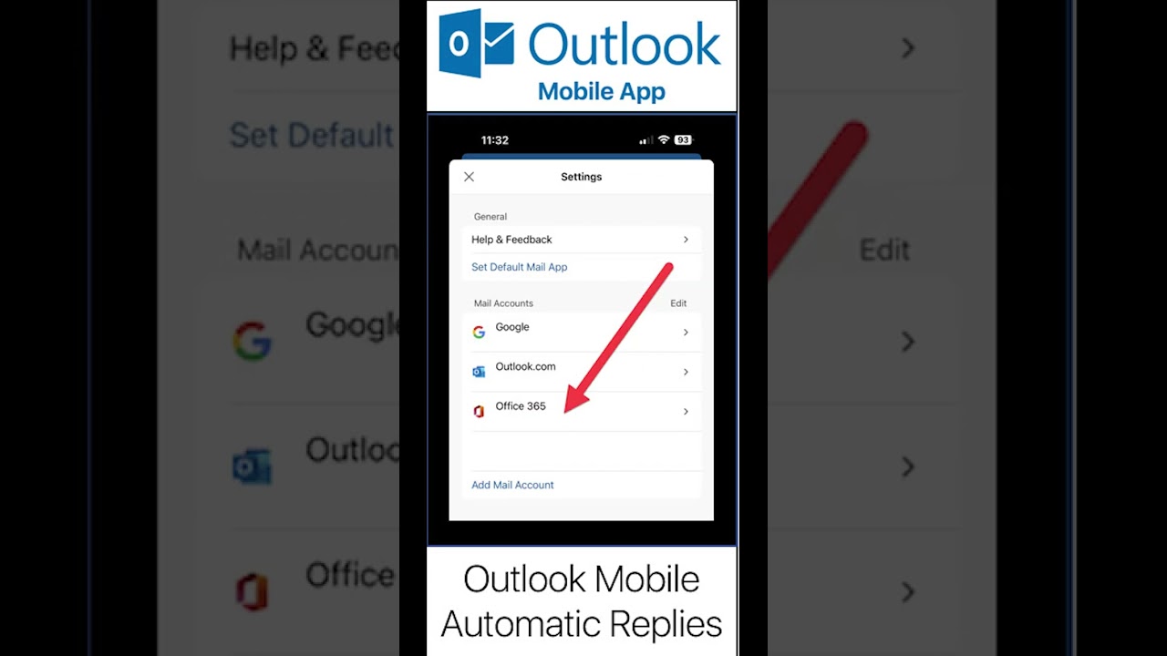 Outlook Mobile Help ✉️ | How to set an Out of Office on Outlook Mobile #shortss