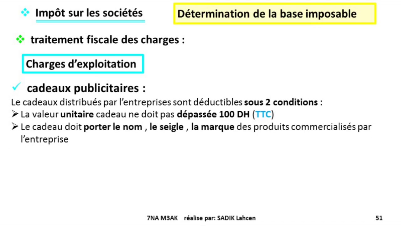 #EP 8 fiscalisé: impôts sur les sociétés (charge non déductible 1/2)| 3/5